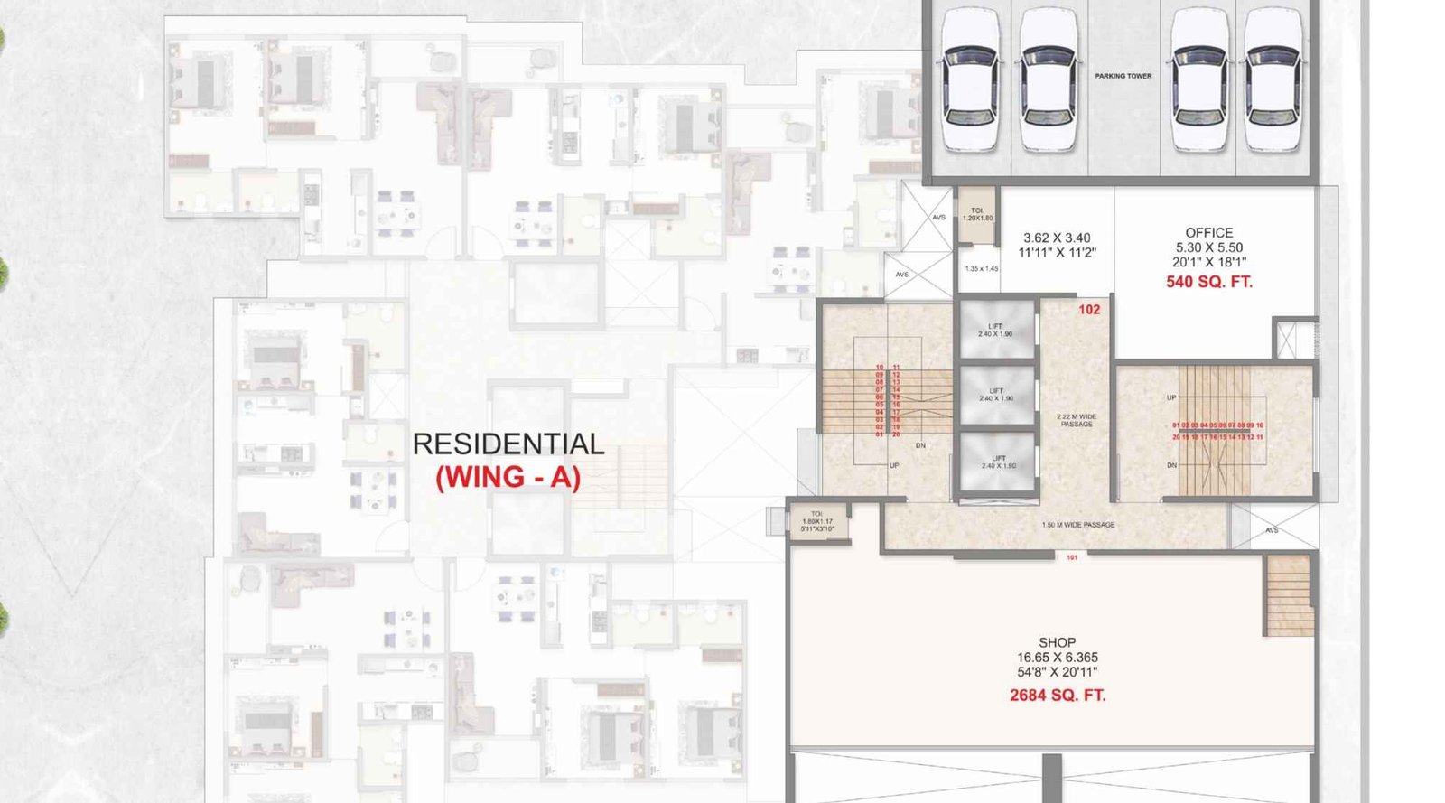 Adityaraj-Platinum-First-floorplan-WingA